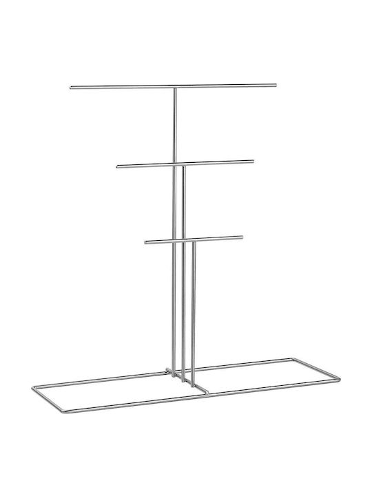 Aberto Design Σταντ Κοσμημάτων Μεταλλικό Ασημί 40x15x41cm