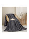 Adam Home (550) Dark Κουβέρτα Fleece Ημίδιπλη 180x240εκ. Dark Grey