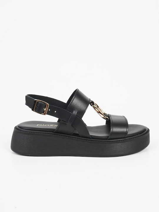 Women's Ankle Strap Platforms Black