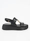 Women's Ankle Strap Platforms Black