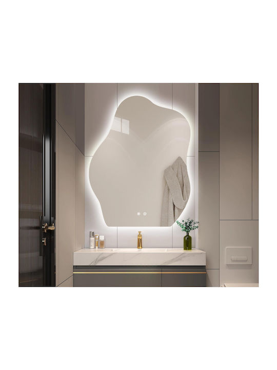 Martin Καθρέπτης Μπάνιου Led 70x80cm Λευκός