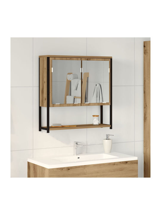 vidaXL Rectangular Bathroom Mirror made of Stainless Steel 60x16cm Brown