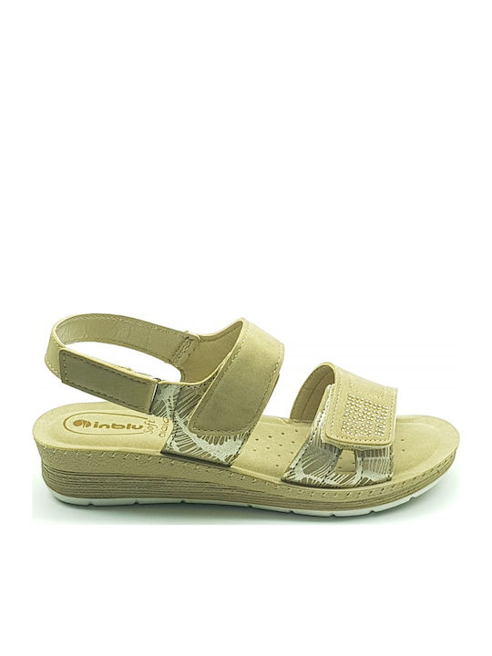 Inblu Women's Platform Shoes Beige