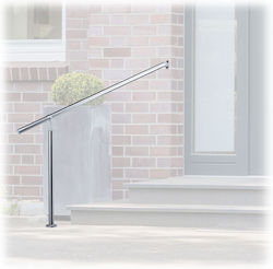 Balustradă din oțel inoxidabil Relaxdays argintiu H 80 cm L 150 cm
