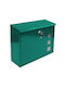 Relaxdays Cutie Poștală pentru Exterior Metalic în Culoarea Verde 34.5x33x10.5cm