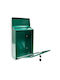 Relaxdays Cutie Poștală pentru Exterior Metalic în Culoarea Verde 40x25x10cm