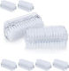 Set 8 Nail Brushes Relaxdays Transparent White Plastic Dimensions 3.5 X 8.5 X 3.5 Cm