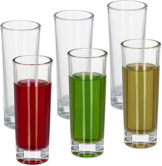 Relaxdays Pahare de shot din Sticlă 60ml 6buc