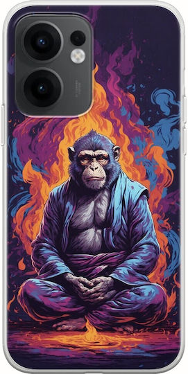 Meditation Animals Monkey Oppo Reno 13 F 5g Flexible TPU Transparent Silicone