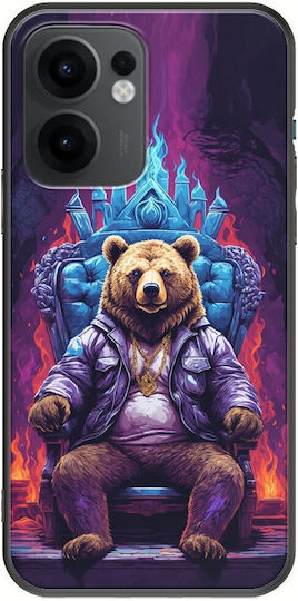 Wild Animals Bear Oppo Reno 13 F 5g Black TPU Black Silicone