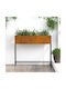 vidaXL Γλάστρα Μεταλλική Brown 100x26x82εκ.