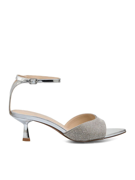 Alessandra Bruni Leather Sandals Silver