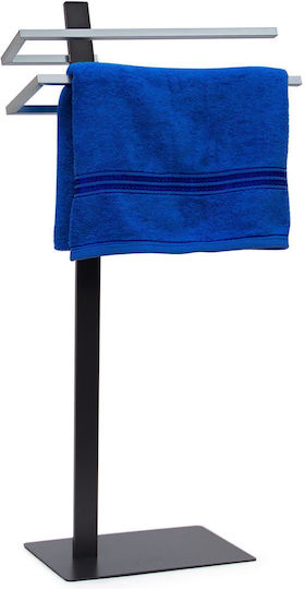 Relaxdays Raft de haine de Baie Simplu ​20x20cm Inox Gri