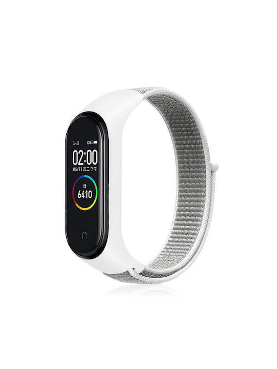 Armband Stoff Weiß (Huawei Band 4)