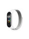 Armband Stoff Weiß (Huawei Band 4)