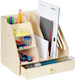 Suport organizator documente din MDF 29,5 x 33 x 24 cm maro deschis