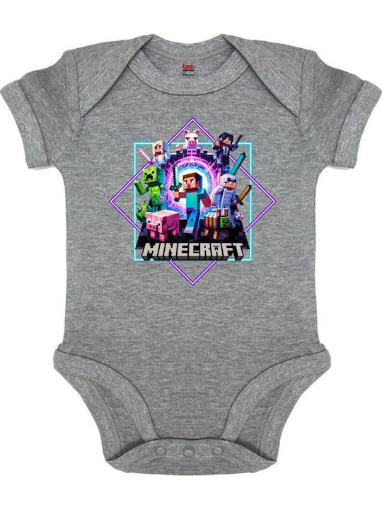 Koupakoupa Minecraft Nether Portal Kurzärmelig Grey Melange