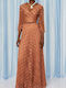 Women's High-waisted Fabric Trousers in Regular Fit Terracotta
