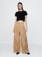 Women's High-waisted Fabric Trousers Mojave Tan