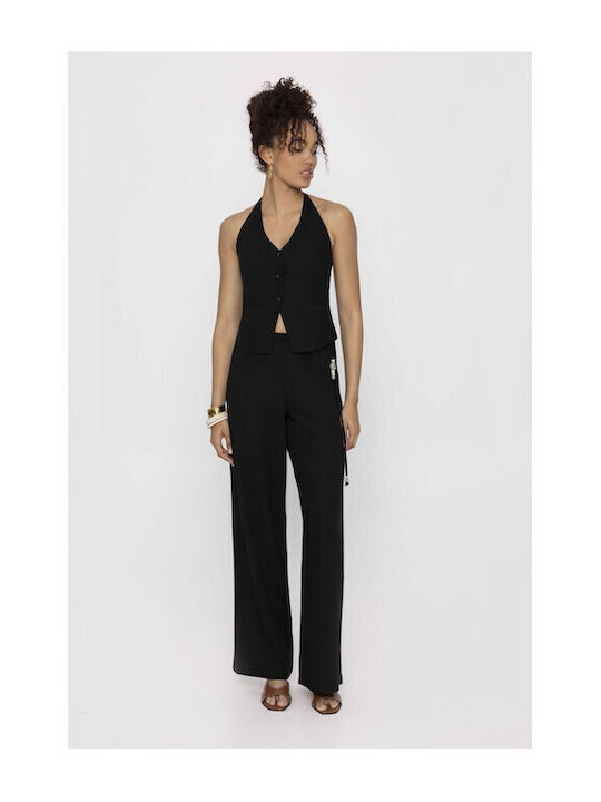 Denise Dama Tesatura Pantaloni Black