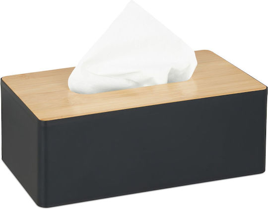 Relaxdays Suport pentru șervețele Lemn Neagră 10x26x14cm 10034289 Relaxdays Suport pentru șervețele Lemn Neagră 10x26x14cm 10034289