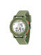 Sector Digital Men's Watch Battery with Green Rubber Strap