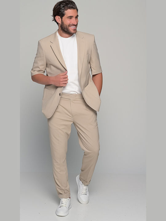 Ben Tailor Pantaloni Elastic cu Croială Slim Beige