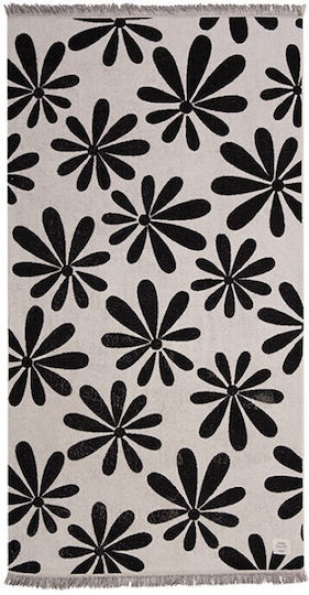 Nef-Nef Homeware Amalfi Βαμβακερή Μαύρη με Κρόσσια 170x90εκ.