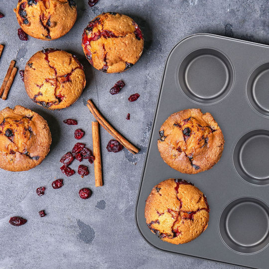 Relaxdays Φόρμα Ζαχαροπλαστικής για Cupcakes/Muffins 26.5x35εκ. 2τμχ