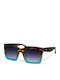 Optosquad Women's Sunglasses with Brown Tartaruga Plastic Frame and Gray Gradient Lens 17351