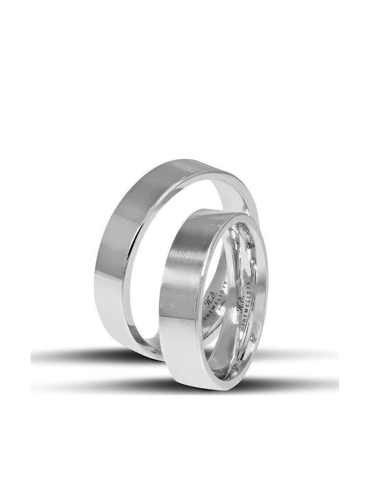 Themelidis Jewels Σετ Βέρες από Λευκόχρυσο 14Κ