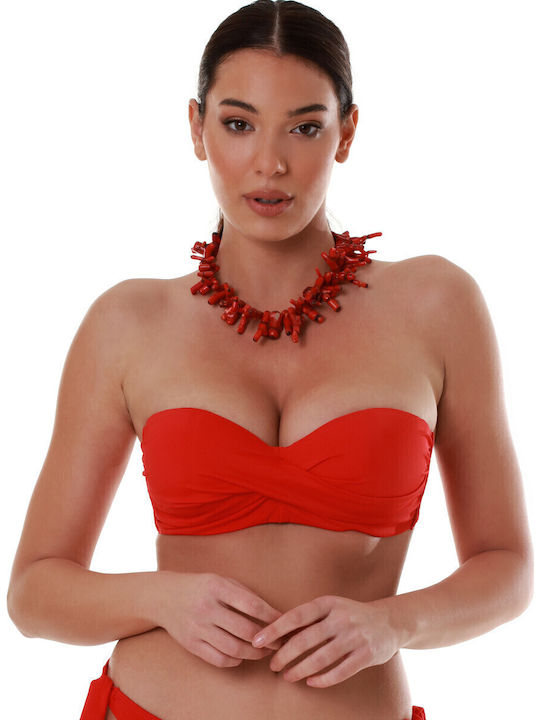 Bluepoint Bikini Bra with Detachable Straps Red
