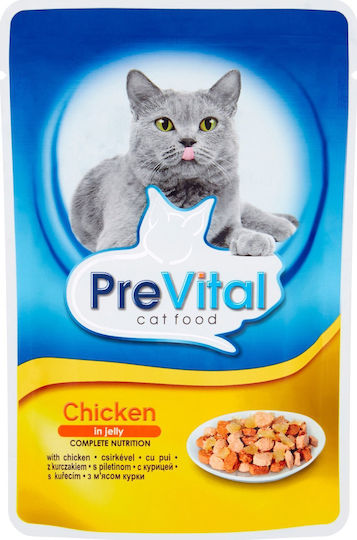 PreVital Nassfutter für Katzen mit Huhn 100gr