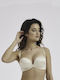 Push Up Strapless Bra Underwire Beige