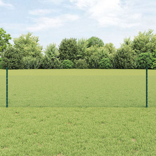 vidaXL PVC Coated Wire Fencing Set Green 25m