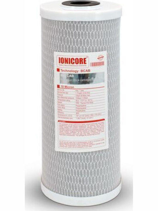 Ionicore Ανταλλακτικό Φίλτρο Νερού Άνω και Κάτω Πάγκου από Ενεργό Άνθρακα 10" 10 μm