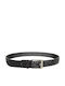 Men's Belt Leather Knitted Black