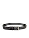 Men's Belt Leather Knitted Brown