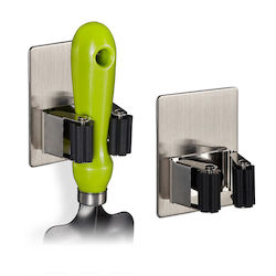 Set 2 Multifunctional Wall Brackets Indoor Outdoor Use Load Capacity 3kg Relaxdays
