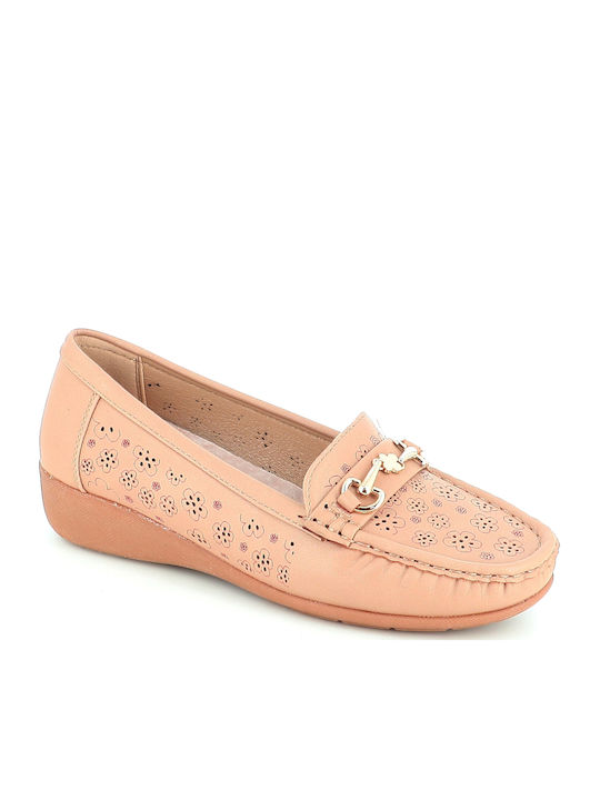 Women's Moccasins in Beige Color