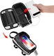 Suport Telefon Bicicletă Maxim 7 inci Impermeabil Monzana Negru Suport Power Bank Căști 20x11.5x11 Cm