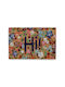 Relaxdays Covor de Intrare din Cocos cu Suport Antiderapant Multicolor 60x40buc