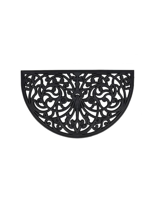 Relaxdays Covor de Intrare Antiderapant din Cauciuc Negru 75x45buc Grosime 10mm