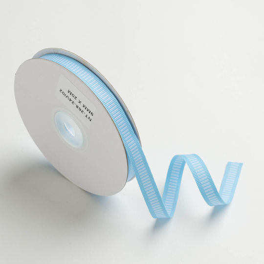 Kyriacou Ribbon Striped Gros 9mmx20m Blue Light White Nt268xxx-xx9x20-4001xx