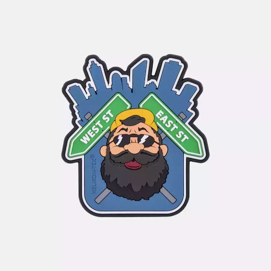 Emblemă Helikon-tex Beardman Urban Patch PVC Figură Supererou Beardman 05-Albastru Marin
