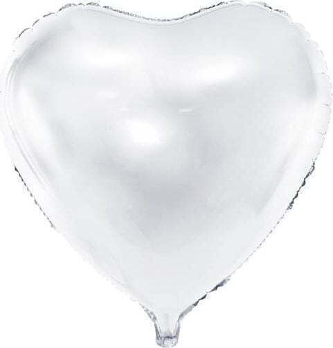 Balloon Foil Jumbo Heart White 61cm