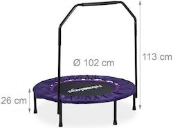 Relaxdays Trampolin Für Draußen Mit 114cm Durchmesser Und Handgriff Relaxdays Trampolin Für Draußen Mit 114cm Durchmesser Und Handgriff