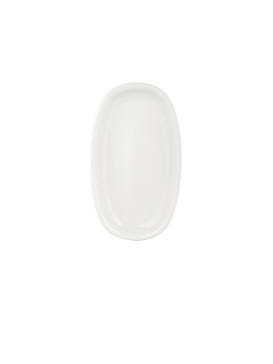 By Bone Serving Platter Oval made of Porcelain White 34x20.5cm