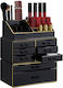 Relaxdays Organizator Cosmetice Cu 8 Sertare Negru 30x24x14cm