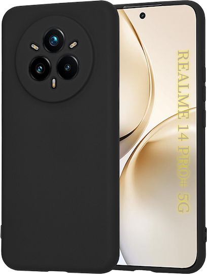 Techsuit Задна корица Силикон Черен (Realme 14 Pro+)